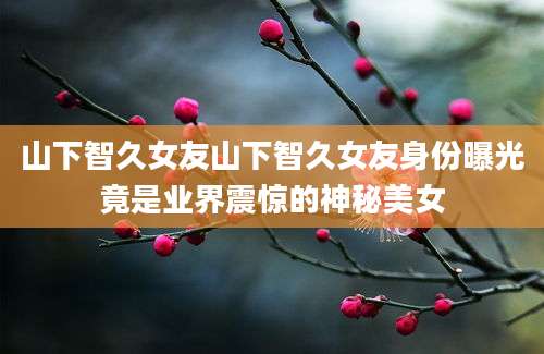 山下智久女友山下智久女友身份曝光竟是业界震惊的神秘美女
