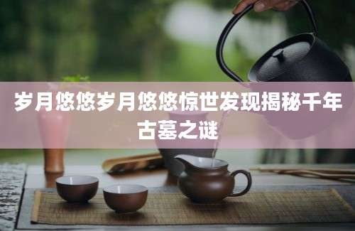 岁月悠悠岁月悠悠惊世发现揭秘千年古墓之谜