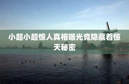 小超小超惊人真相曝光竟隐藏着惊天秘密
