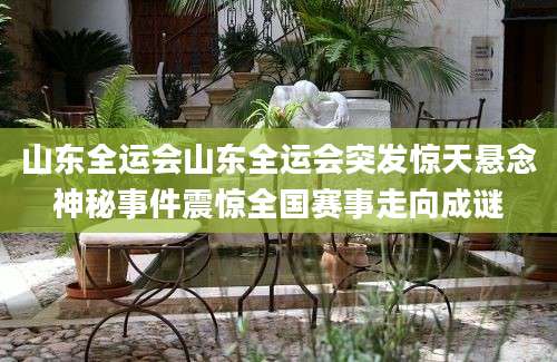 山东全运会山东全运会突发惊天悬念神秘事件震惊全国赛事走向成谜