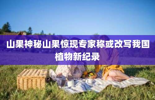 山果神秘山果惊现专家称或改写我国植物新纪录
