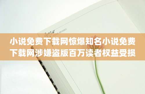小说免费下载网惊爆知名小说免费下载网涉嫌盗版百万读者权益受损