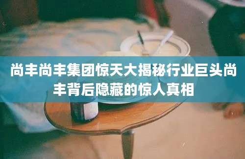 尚丰尚丰集团惊天大揭秘行业巨头尚丰背后隐藏的惊人真相
