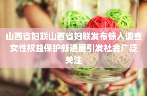 山西省妇联山西省妇联发布惊人调查女性权益保护新进展引发社会广泛关注