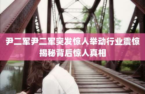 尹二军尹二军突发惊人举动行业震惊揭秘背后惊人真相