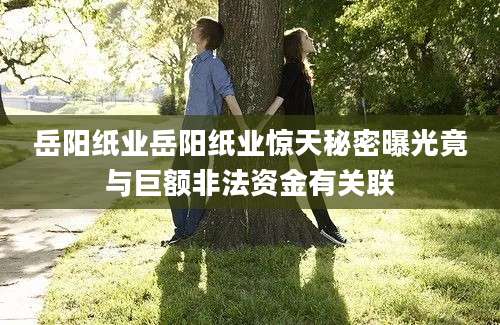 岳阳纸业岳阳纸业惊天秘密曝光竟与巨额非法资金有关联