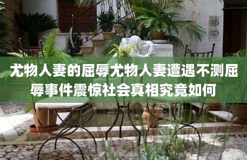 尤物人妻的屈辱尤物人妻遭遇不测屈辱事件震惊社会真相究竟如何