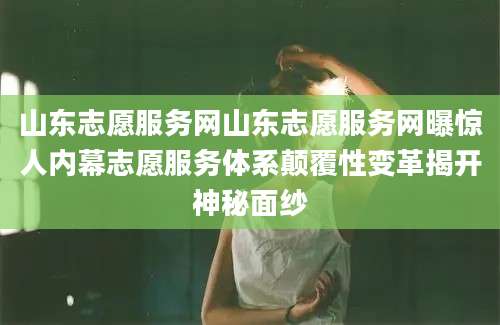 山东志愿服务网山东志愿服务网曝惊人内幕志愿服务体系颠覆性变革揭开神秘面纱