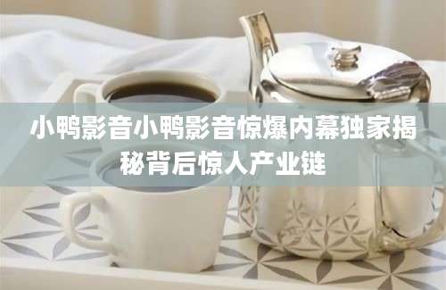 小鸭影音小鸭影音惊爆内幕独家揭秘背后惊人产业链