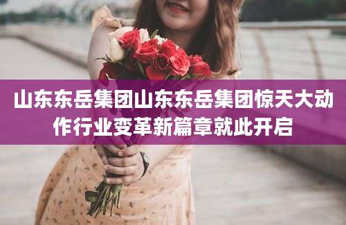 山东东岳集团山东东岳集团惊天大动作行业变革新篇章就此开启