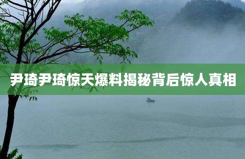 尹琦尹琦惊天爆料揭秘背后惊人真相