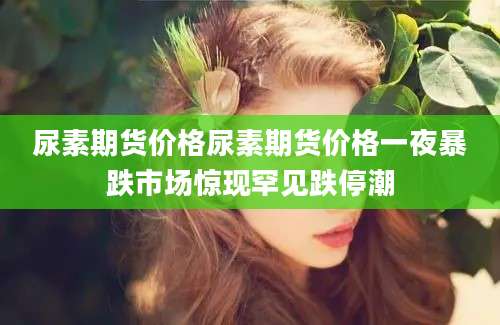尿素期货价格尿素期货价格一夜暴跌市场惊现罕见跌停潮