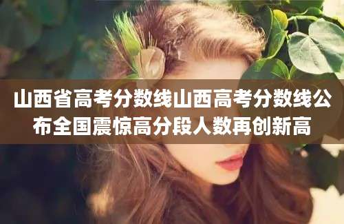 山西省高考分数线山西高考分数线公布全国震惊高分段人数再创新高