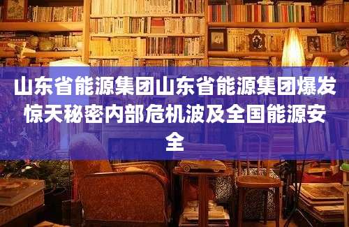 山东省能源集团山东省能源集团爆发惊天秘密内部危机波及全国能源安全