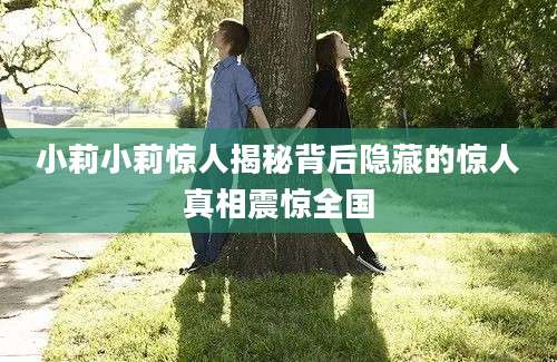 小莉小莉惊人揭秘背后隐藏的惊人真相震惊全国