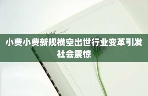 小费小费新规横空出世行业变革引发社会震惊