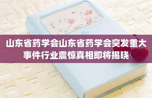 山东省药学会山东省药学会突发重大事件行业震惊真相即将揭晓