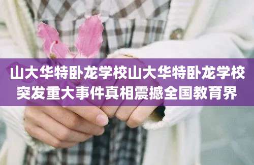 山大华特卧龙学校山大华特卧龙学校突发重大事件真相震撼全国教育界