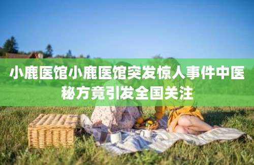 小鹿医馆小鹿医馆突发惊人事件中医秘方竟引发全国关注