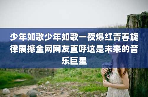 少年如歌少年如歌一夜爆红青春旋律震撼全网网友直呼这是未来的音乐巨星