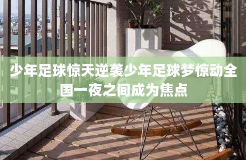 少年足球惊天逆袭少年足球梦惊动全国一夜之间成为焦点