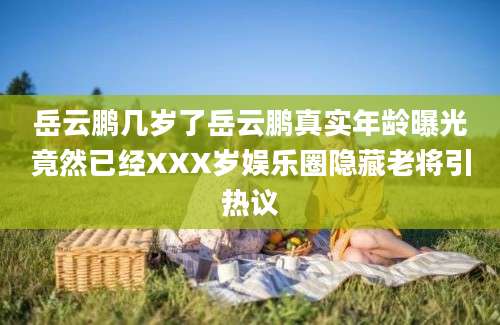 岳云鹏几岁了岳云鹏真实年龄曝光竟然已经XXX岁娱乐圈隐藏老将引热议