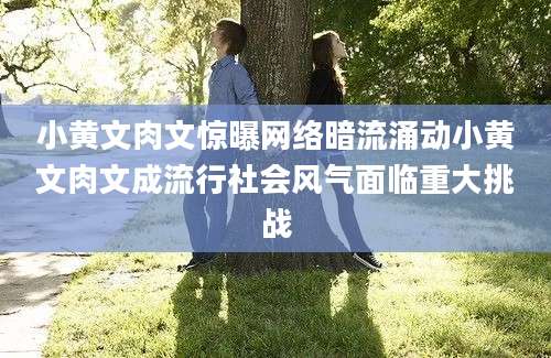 小黄文肉文惊曝网络暗流涌动小黄文肉文成流行社会风气面临重大挑战