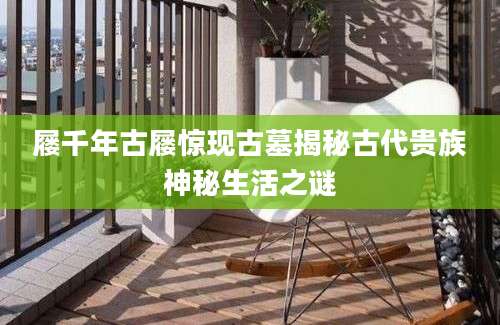 屦千年古屦惊现古墓揭秘古代贵族神秘生活之谜