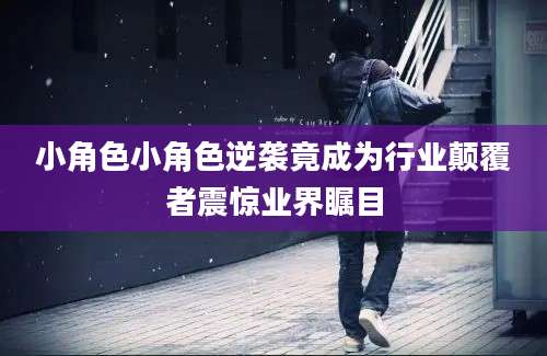 小角色小角色逆袭竟成为行业颠覆者震惊业界瞩目