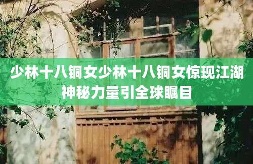 少林十八铜女少林十八铜女惊现江湖神秘力量引全球瞩目