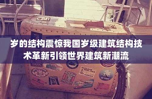 岁的结构震惊我国岁级建筑结构技术革新引领世界建筑新潮流