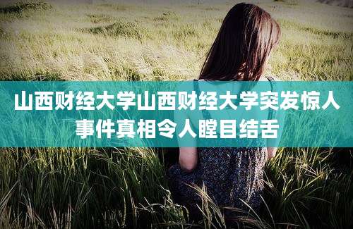山西财经大学山西财经大学突发惊人事件真相令人瞠目结舌