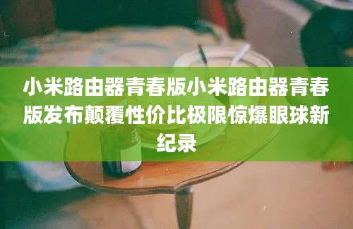小米路由器青春版小米路由器青春版发布颠覆性价比极限惊爆眼球新纪录