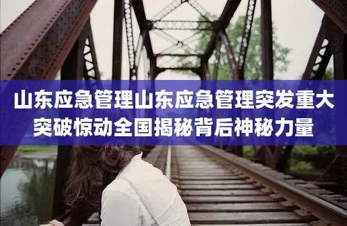 山东应急管理山东应急管理突发重大突破惊动全国揭秘背后神秘力量