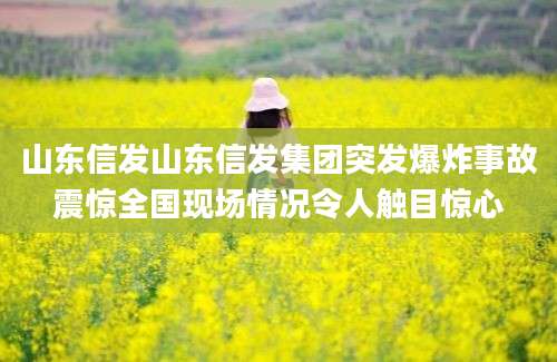 山东信发山东信发集团突发爆炸事故震惊全国现场情况令人触目惊心