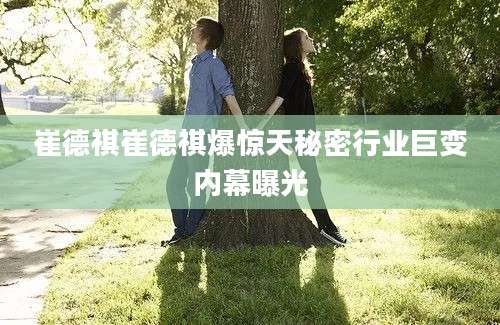 崔德祺崔德祺爆惊天秘密行业巨变内幕曝光