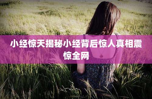 小经惊天揭秘小经背后惊人真相震惊全网