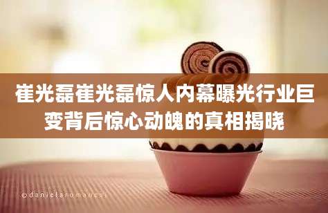 崔光磊崔光磊惊人内幕曝光行业巨变背后惊心动魄的真相揭晓