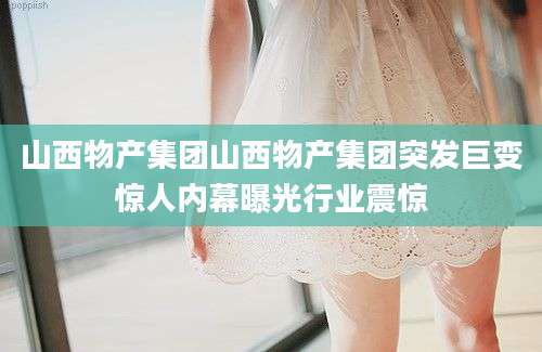 山西物产集团山西物产集团突发巨变惊人内幕曝光行业震惊