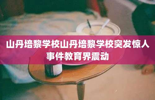 山丹培黎学校山丹培黎学校突发惊人事件教育界震动