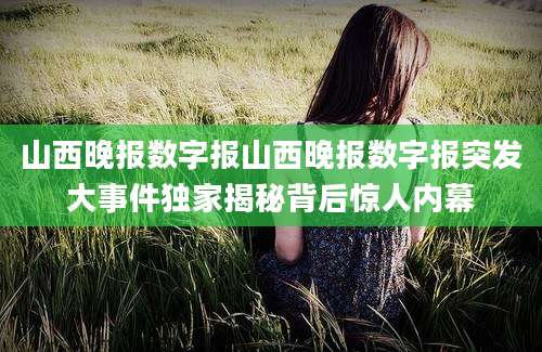 山西晚报数字报山西晚报数字报突发大事件独家揭秘背后惊人内幕